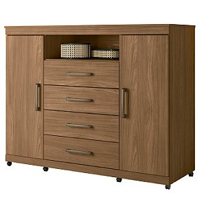 Comoda Santos Master 4 Gvs 2 Pts C/ Rodizio - 309944r - PC / 2