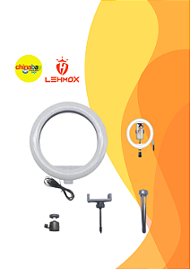 Ring Light 8'' Polegadas Com Mini Tripe De Mesa/ Lehmox LEY-271
