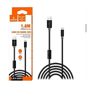 Cabo 1.8M Lehmox LEY-1527 - V8/Micro USB Para Controle PS4