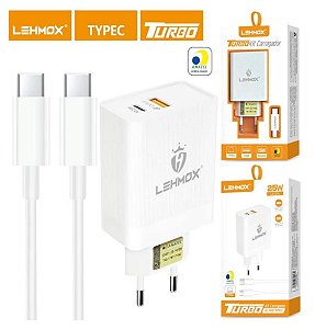 Carregador Turbo Lehmox LE-182 Tipo-C