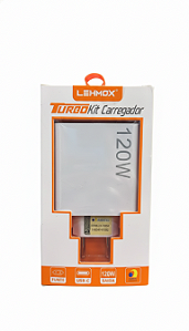 Fonte Turbo Lehmox LE-626 Tipo-C 120W – Potência e Desempenho em Carregamento Rápido