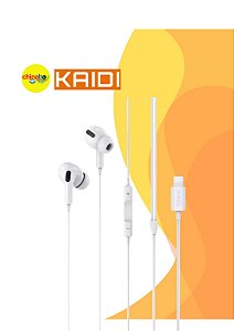 Fone de Ouvido com fio Kaidi KD-735 - Branco