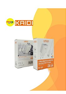 Carregador Rápido Kaidi KD-109C + Cabo Tipo-C - Saída 2 Usb 2.4A
