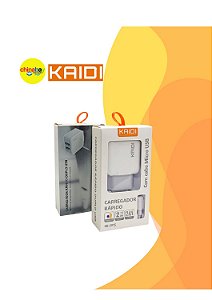 Carregador Rápido Kaidi KD-301S – 2 USB + Cabo Micro USB 2.4A