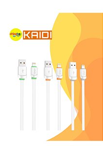 Cabo USB para Lightning/IOS com silicone kaidi– 1 Metro