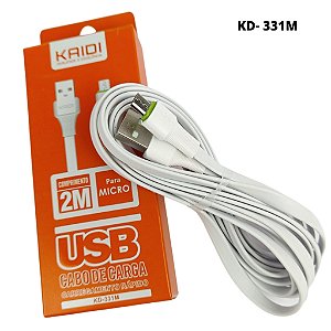 Cabo USB para Micro/V8 Kaidi KD-331M - 2 Metros
