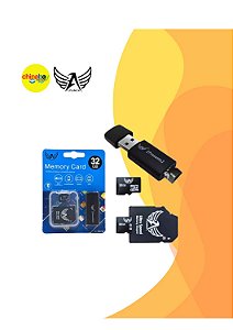 Cartão de Memória Altomex 32GB + Adaptador SD + Leitor USB