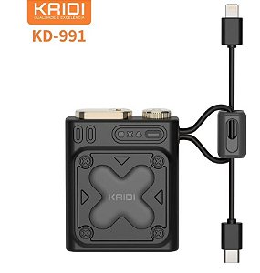 Carregador Portátil Power Bank Kaidi KD-991 – 10000mAh, Tela Digital, 22.5W