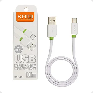 Cabo USB para Tipo-C com silicone - 1 Metro