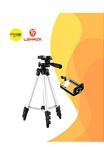 Tripé Lehmox LEY-3110B – Ajustável, Leve e Perfeito para Fotos e Vídeos