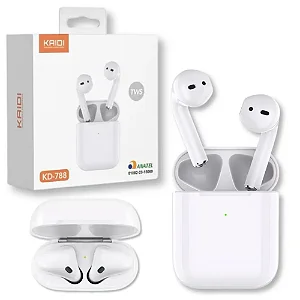 Fone de Ouvido Sem Fio Kaidi KD-788 – TWS Som Limpo e Uso Prático