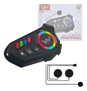 Microfone Rígido para Capacete Altomex B08 À Prova d’Água Com LED RGB