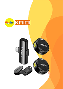 Microfone de Lapela Sem Fio Kaidi KMF4-C – Tipo-C