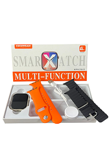 Smartwatch Dourado KW62 MAX inteligentes 47MM/ 2 pulseiras