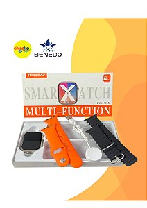 Smartwatch Dourado KW62 MAX inteligentes 47MM/ 2 pulseiras