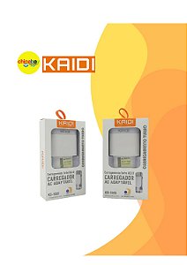 Carregador Turbo Kaidi KD-550s + Cabo Micro/v8 – Saída USB