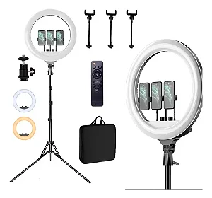 Ring Light Ny-05 Luz De Preenchimento Multifuncional Pol.18 Preto