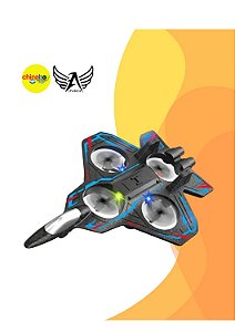 Drone Aeronave Controle Remoto Avião De Espuma Preto al-2768