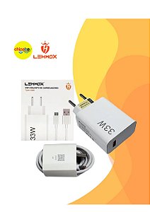 Carregador lehmox le-405 33w com Cabo de Iphone