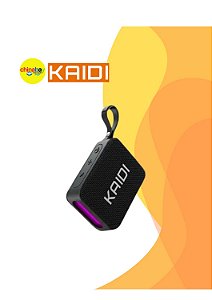 Caixa De Som Bluetooth Portátil Kaidi Knc-826 Preto Led Rgb Preto 127/220v Cor:Preto