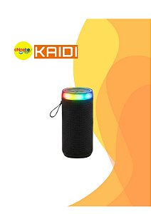 Caixa De Som Kaidi Sem Fio Portatil Para Uso Externo Preto 5v