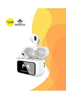Fone Bluetooth Benedo BE-6 Modelo com tela LCD touch