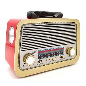 Radio Retro Classico Ad-3199 Fm,am,usb Receptor De 3 Bandas Bordô 110v/220v