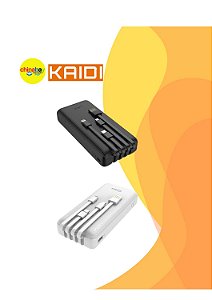 Carregador Portátil Power Bank 20000mah Kaidi Bateria KD-955 - Cor Sortida