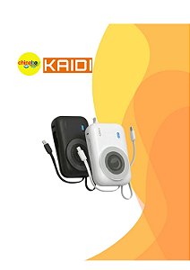 Carregador Portátil 20000mah Indução Kaidi Tipo-c Turbo - PB-8915 Cor Sortida