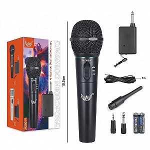 Microfone Profissional Sem Fio Dinâmico Altomex M-996w