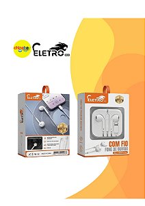 Fone de Ouvido com Fio Tipo-C EletroMex EL-1407-TY com Microfone