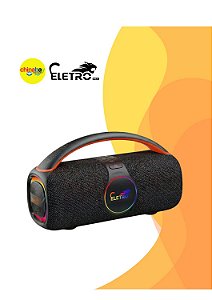 Caixa de Som Bluetooth 200W RGB Resistente à Água Eletromex EL-1160