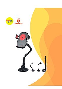 Suporte veicular para celular com ventosa Lehmox ley-1670