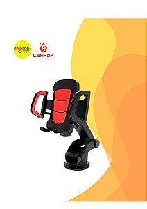 Suporte Veicular para Celular Lehmox LEY-1689 com Ventosa e Trava Automática