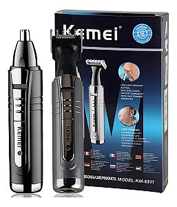 Aparador Multigroomer Kemei KM-6511 Barba Nariz Orelha Bateria