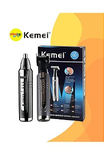 Aparador Multigroomer Kemei KM-6511 Barba Nariz Orelha Bateria