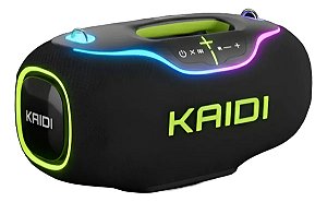 Caixa Som Bluetooth 350w Tws Potente Ipx6 Portátil Kaidi 888 Preto