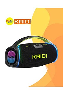 Caixa De Som Bluetooth 300w Grave Potente 30000 Mah Ipx6 Cor Preto KD-889