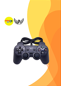Controle Com Fio ALTO-2Y para PS2 com Cabo 1.8 Metros Analógico Dual Shock - Altomex
