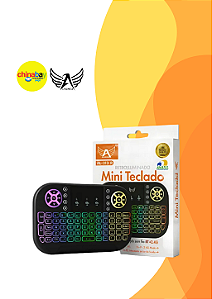 Mini Teclado sem fio Com Led RGB Controle Sem Fio Para Smart Tv Computador Pc wireless
