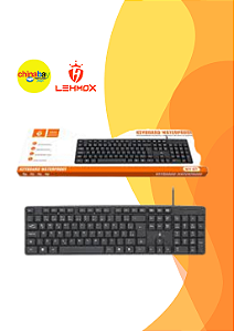 Teclado com Fio USB Lehmox NY87 – Simples, Confortável e Prático