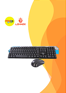 Kit Teclado E Mouse Sem Fio Lehmox LEY-176 Wireless 2.4GHz ABNT2 PC Notebook