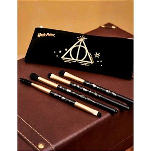 Kit de Pincéis de Maquiagem da Saga Harry Potter + Estojo