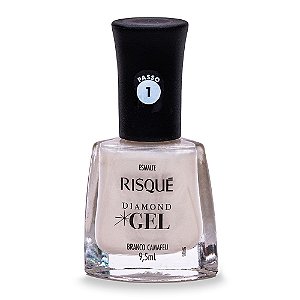 Esmalte Risqué Diamond Gel Branco Camafeu