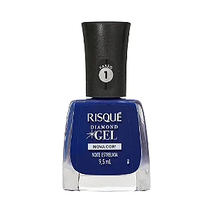 Esmalte Risqué Diamond Gel Noite Estrelada, 9,5ml – Brilho Intenso e Longa Duração