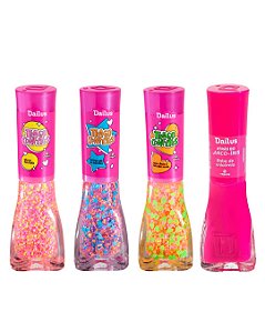 Box Trago Confetes com 04 esmaltes Dailus