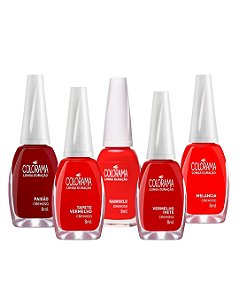 Kit Esmalte Colorama Cremoso Paixão 8ml