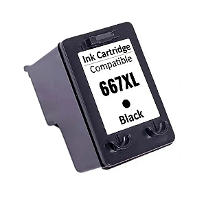 Cartucho de Tinta Compatível HP 667XL Preto BK 14ml Ollix