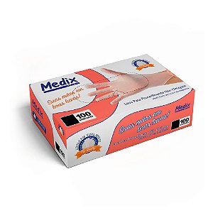 Luva Vinil  com Pó 100un | Medix