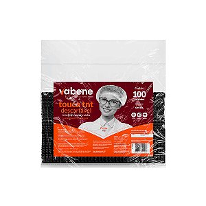 Touca TNT Descartável Preta 100un | Vabene